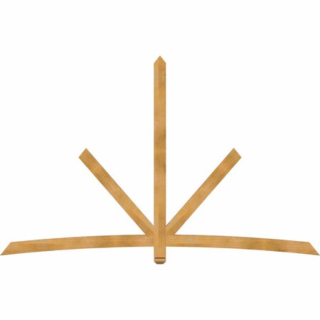 Ekena Millwork Alberta Rough Sawn Timber Gable Bracket, Western Red Cedar, 108"W x 68"H x 2"D x 4"F, 15/12 Pitch GBW108X68X0204ALB00RWR